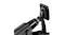 Rear view of the black MOZA Racing mBooster pedal showing its rectangular pedal plate and mounting structure Rear view of the black MOZA Racing mBooster pedal showing its rectangular pedal plate and mounting structure