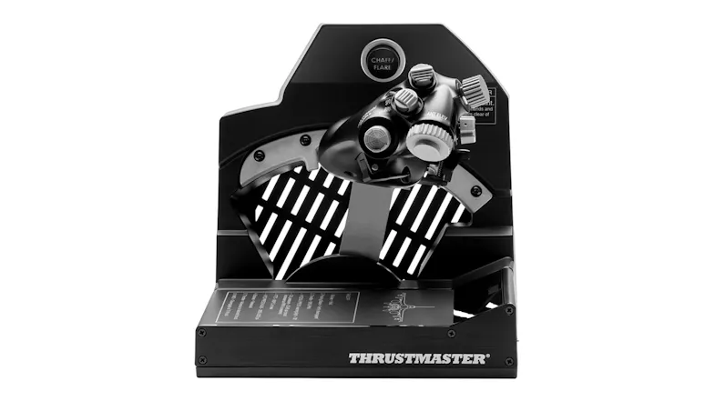 Front view of the Viper throttle unit highlighting the throttle grip, control switches, and patterned base Front view of the Viper throttle unit highlighting the throttle grip, control switches, and patterned base