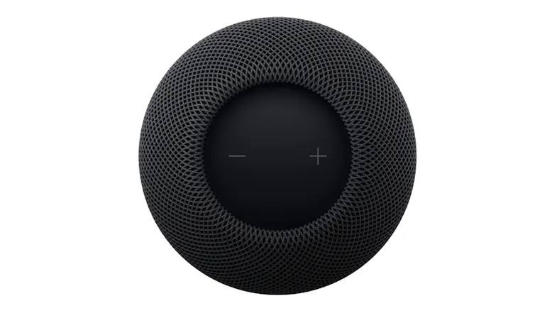 Top view of the spherical speaker featuring touch controls Top view of the spherical speaker featuring touch controls