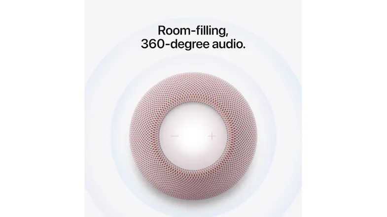 Top view of the Apple speaker showing 360-degree sound projection Top view of the Apple speaker showing 360-degree sound projection