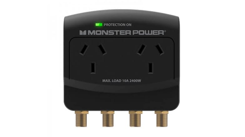 Monster Twin Essentials Surge Protection with Dual Coax - 2 Outlets (120086)