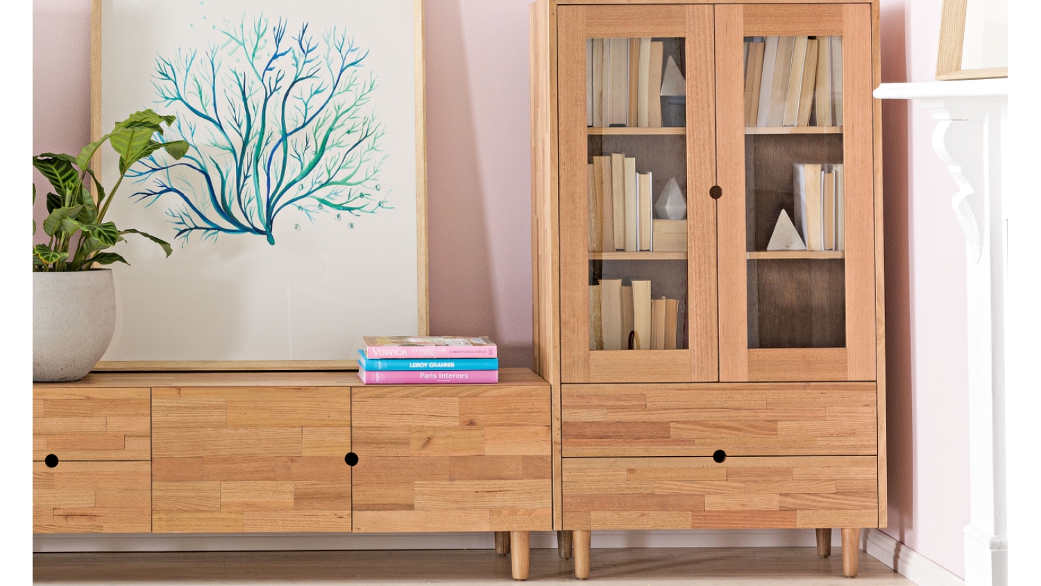 Enya 2Drawer Display Case Domayne