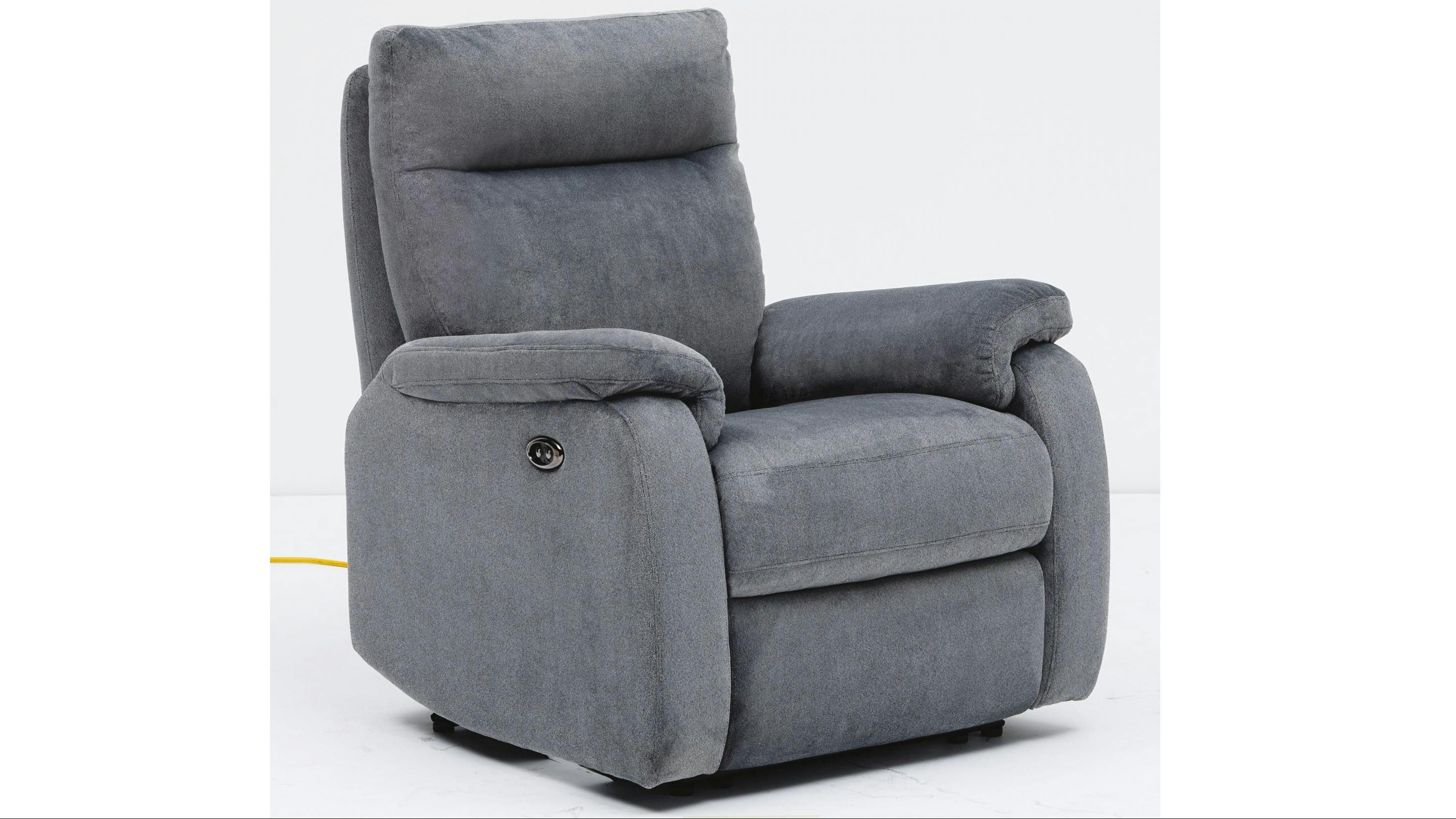 Dutch Fabric Electric Recliner Sofa and Chair Package Charcoal