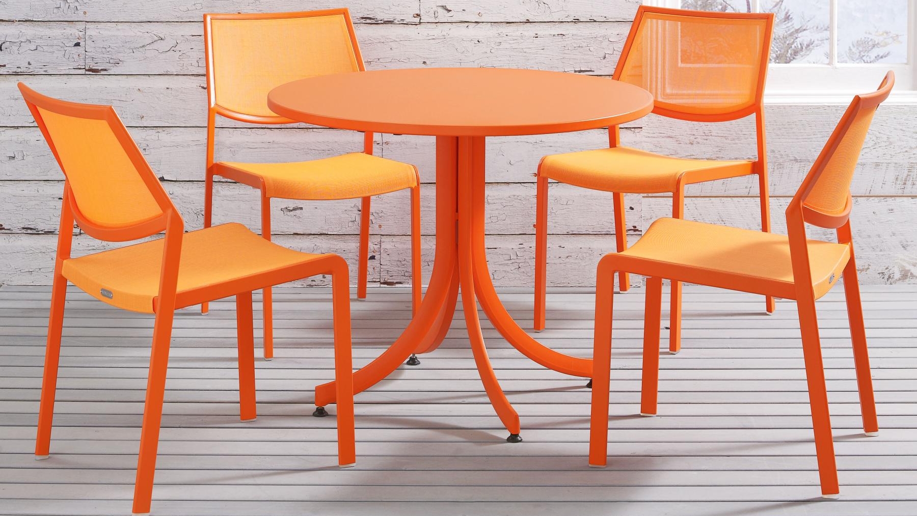 Stax Flip Top Round Table Orange Domayne