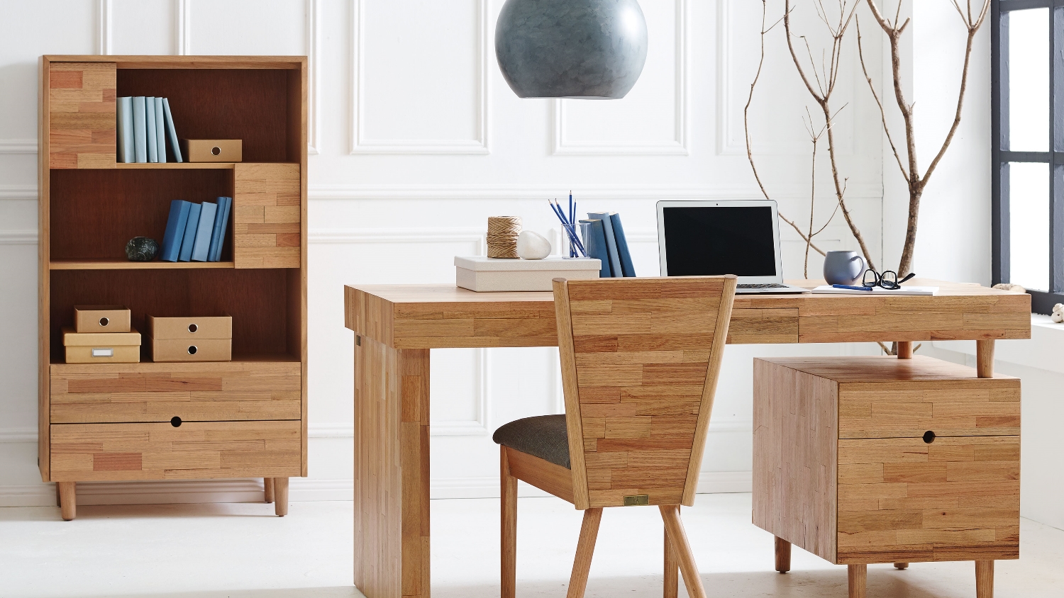 Enya 2 Drawer Bookcase Domayne