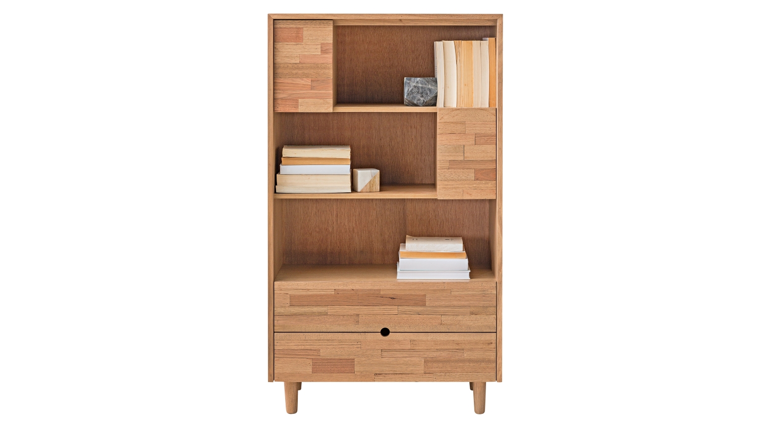 Enya 2 Drawer Bookcase Domayne