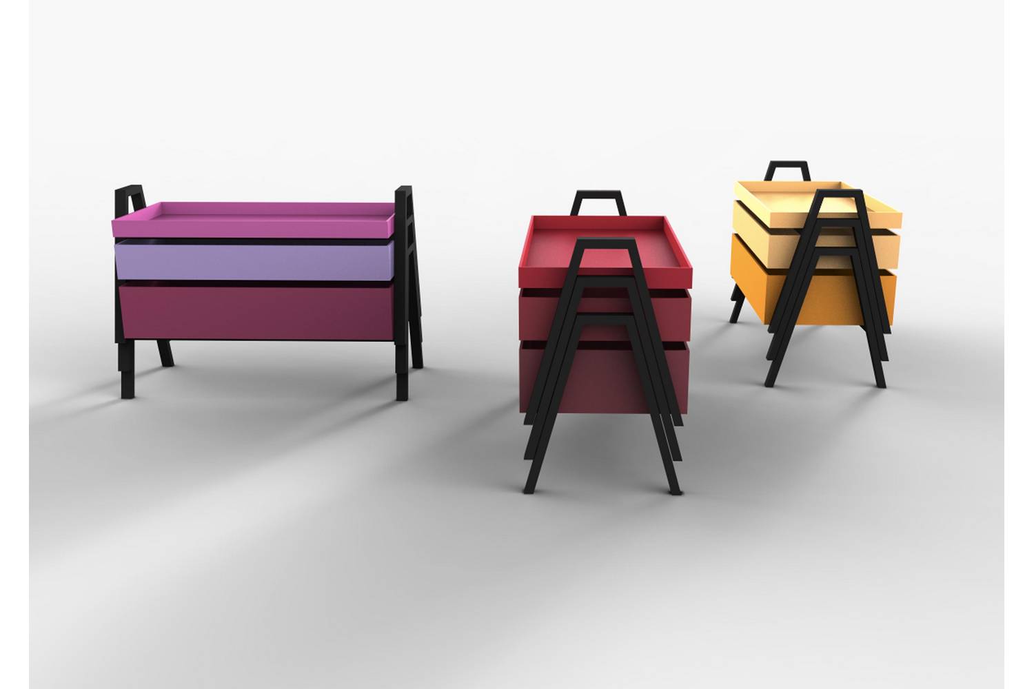 Stack Set of Coffee Tables by Nathan Yong for Living Divani Space