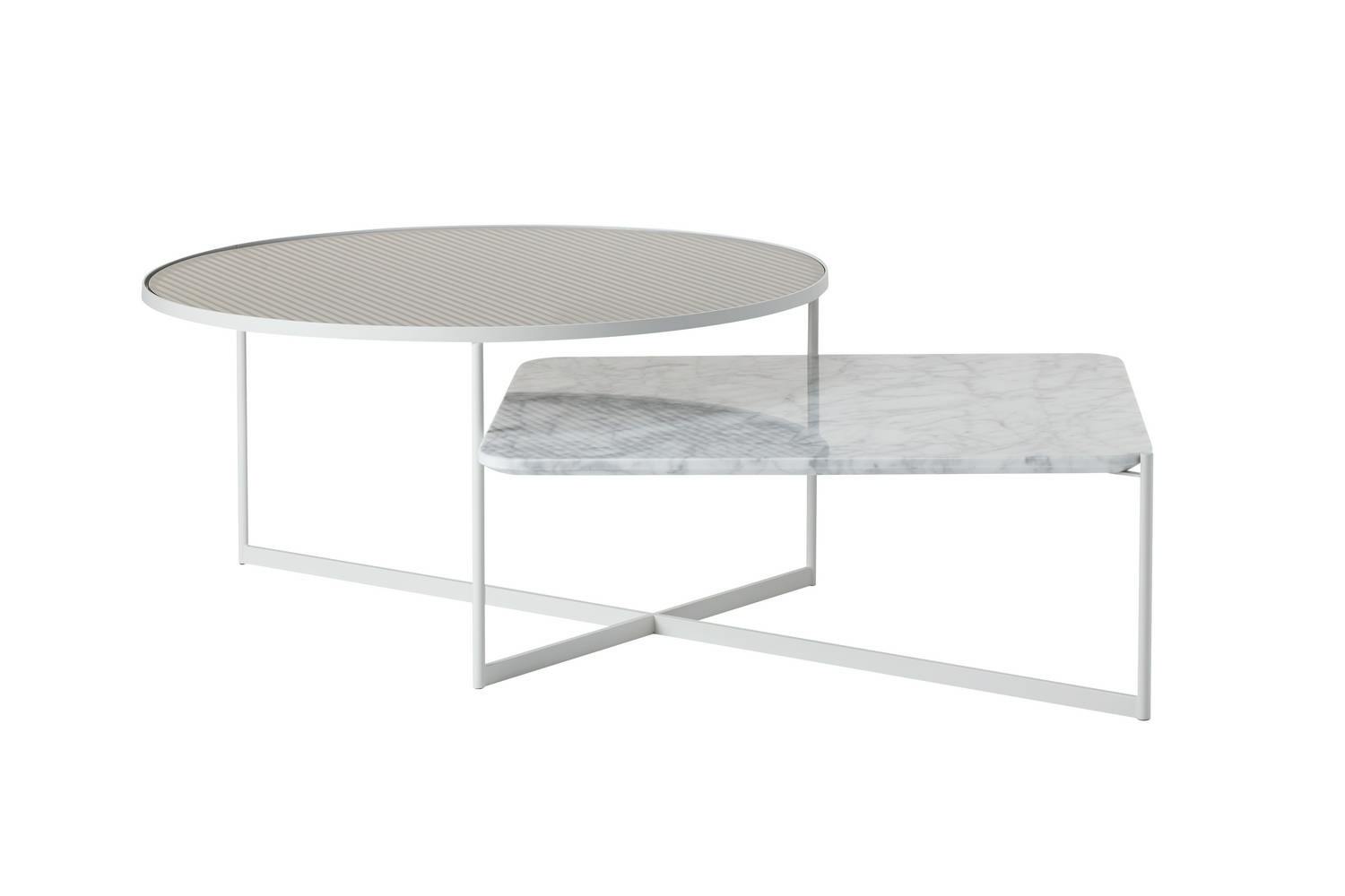Mohana Large Coffee Table Fluted Glass Top