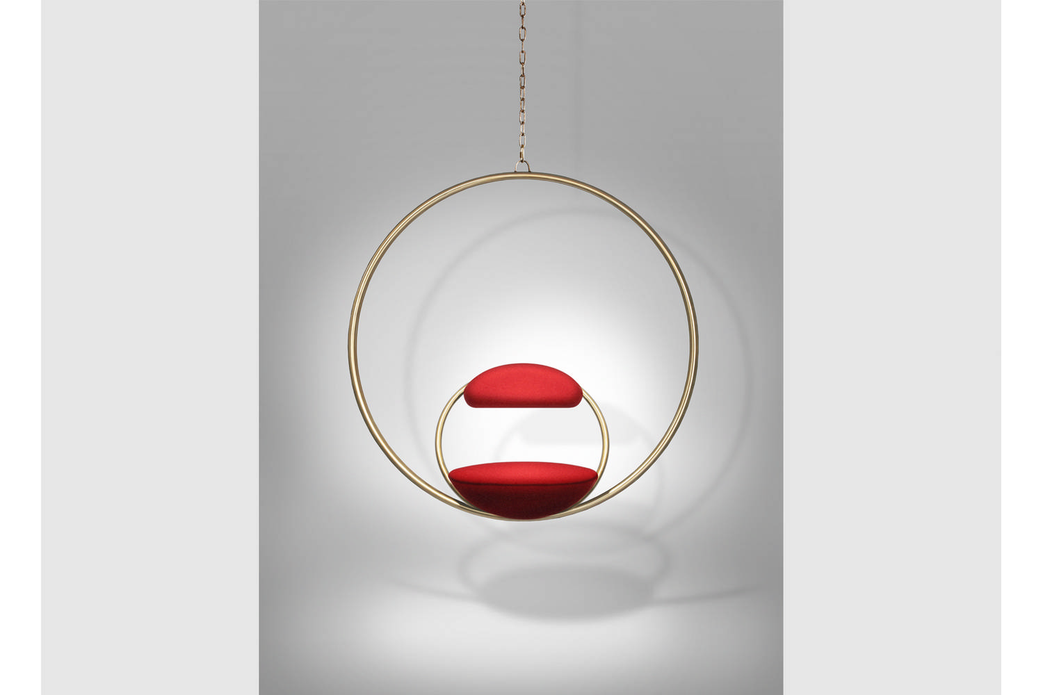 Hanging Hoop Chair Brushed Brass by Lee Broom Space Furniture