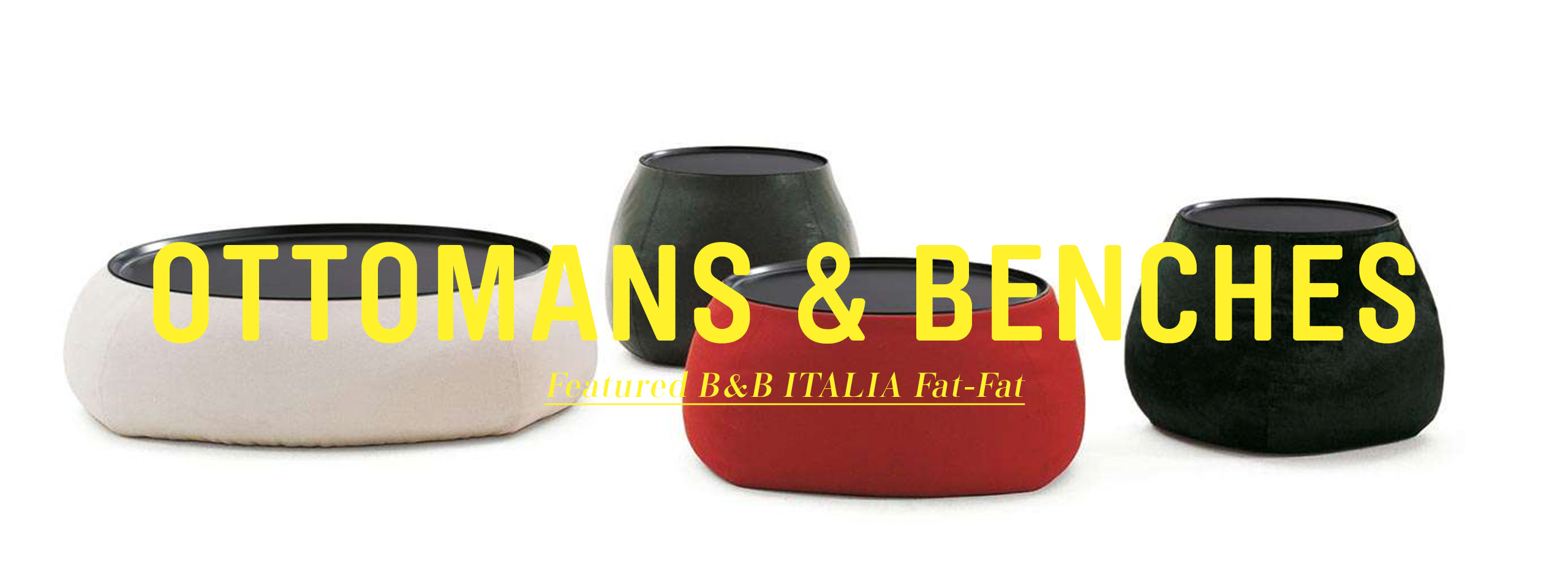 Designer Ottomans & Benches For Living Room Space Furniture