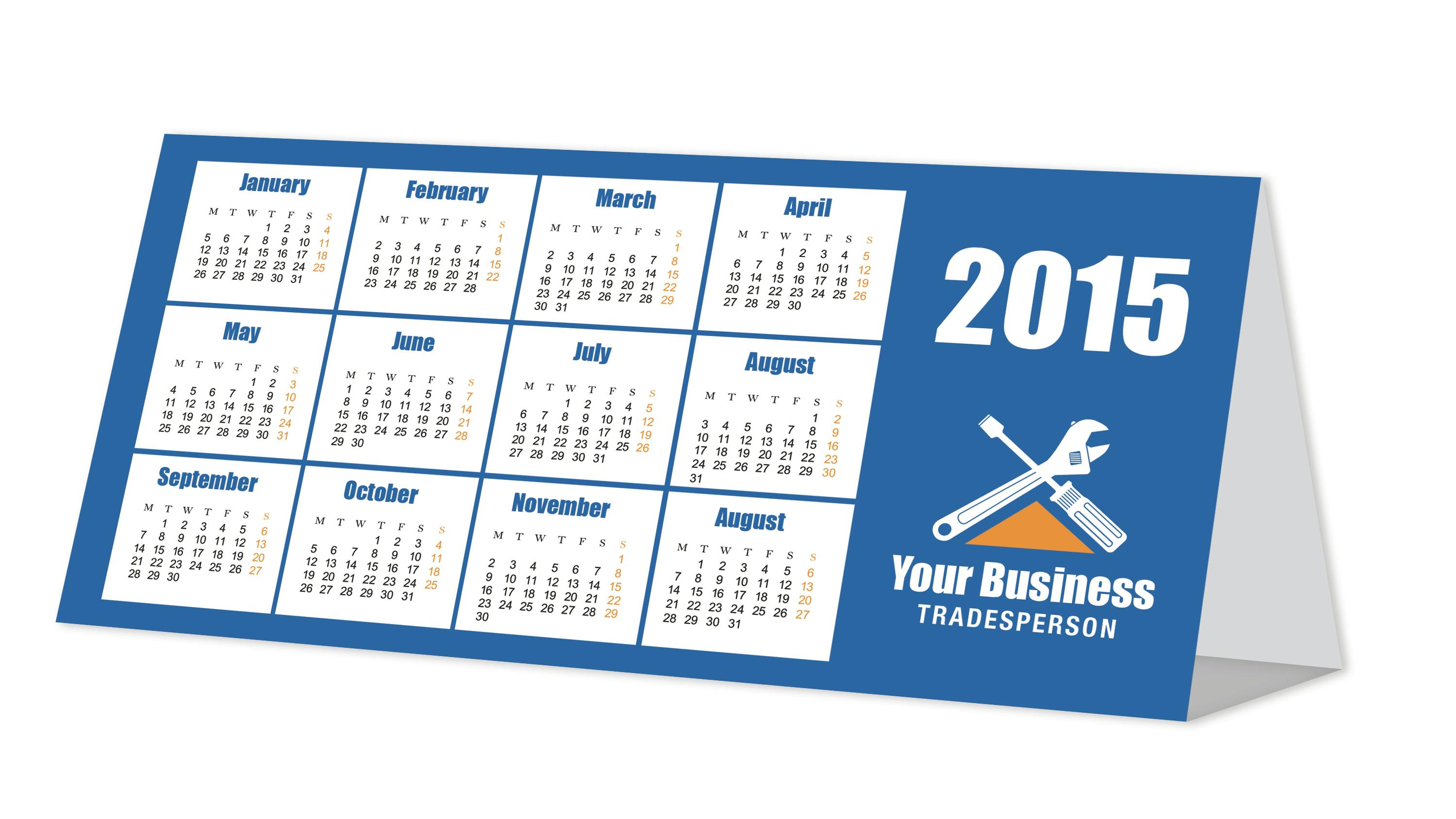 Freestanding Desk Calendar Printshop By Harvey Norman