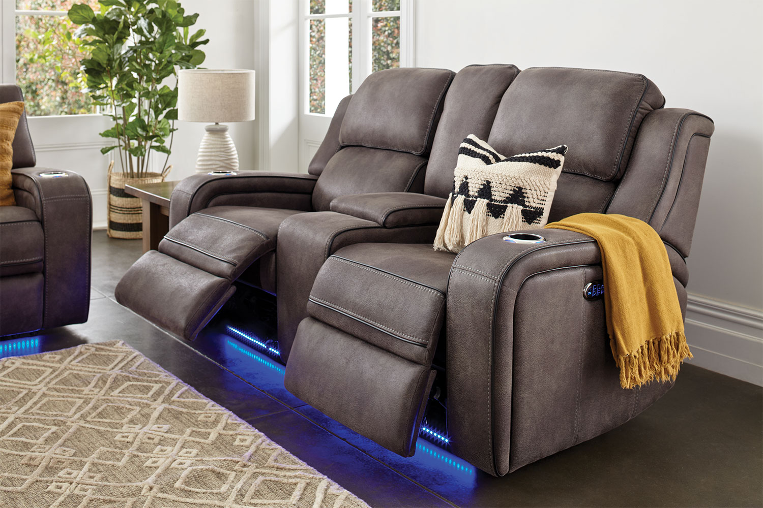Bradford 2 Seater Fabric Electric Recliner Sofa By Synargy