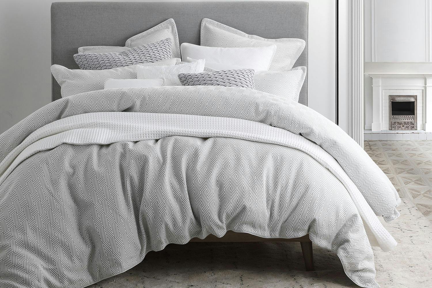 Taite Silver Duvet Cover Set By Private Collection Harvey Norman