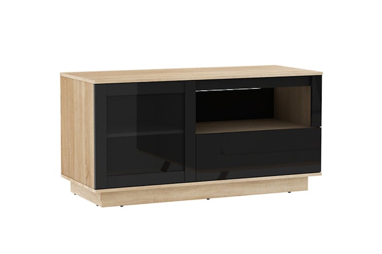 AVS 1200mm Oak Lowboy TV/AV Cabinet - Black (OLB1200SOB)