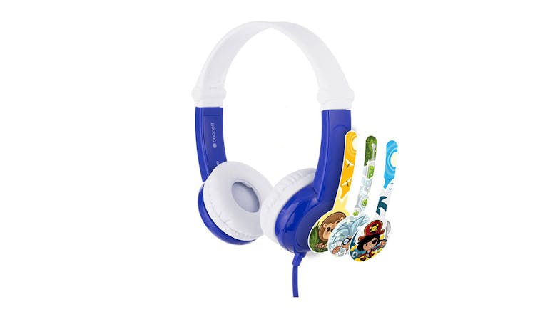 BuddyPhones Connect Kids On-Ear Headphones -Blue