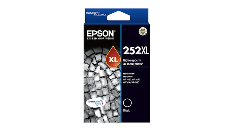Epson 252XL High Capacity DURABrite Ultra Ink Cartridge - Black