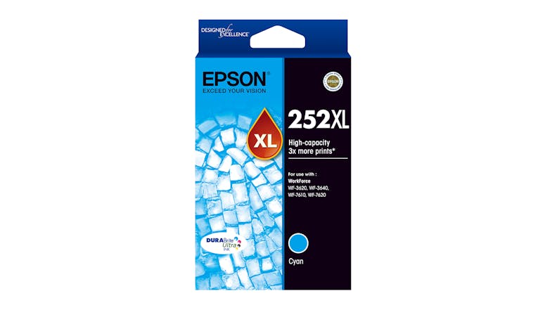 Epson 252XL High Capacity DURABrite Ultra Ink Cartridge - Cyan