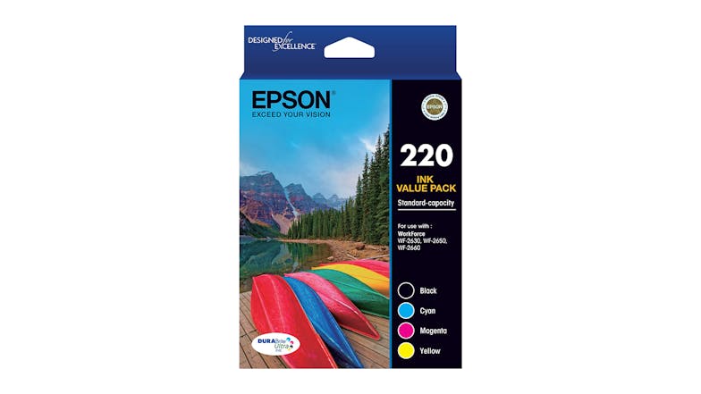 Epson 220 High Capacity DURABrite Ultra Ink Cartridge - Value Pack
