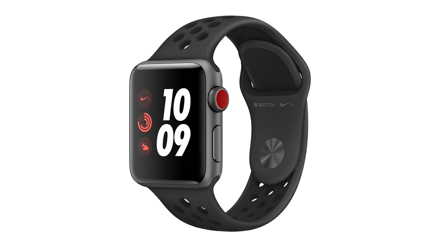 Apple Watch Nike Series 3 (GPS+Cellular) 38mm Space Grey Aluminium Case +  Anthracite/Black Nike Sport Band | Harvey Norman New Zealand