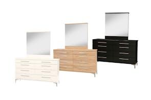 Aza 8 Drawer Dresser with Mirror by Compac Furniture