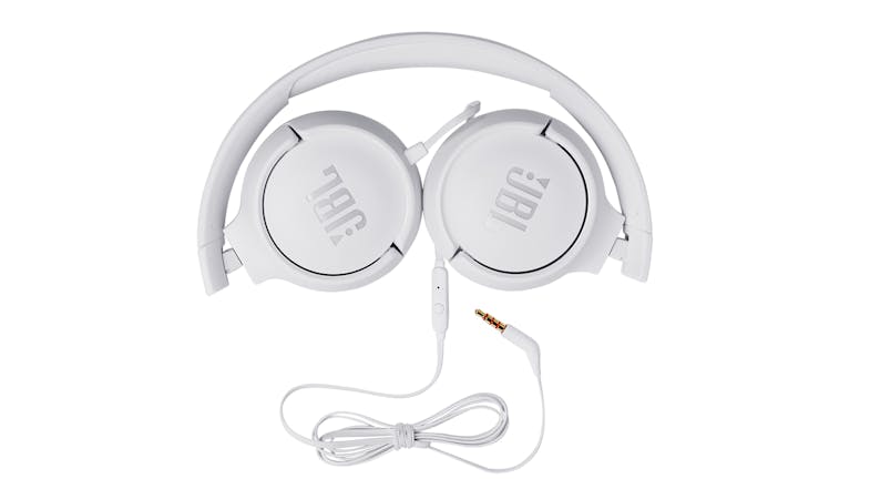 JBL TUNE 500 Wired On-Ear Headphones - White