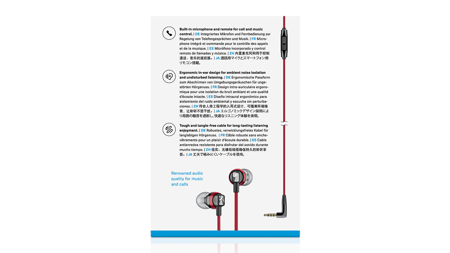Sennheiser CX 300S In-Ear Headphones - Red | Harvey Norman New Zealand