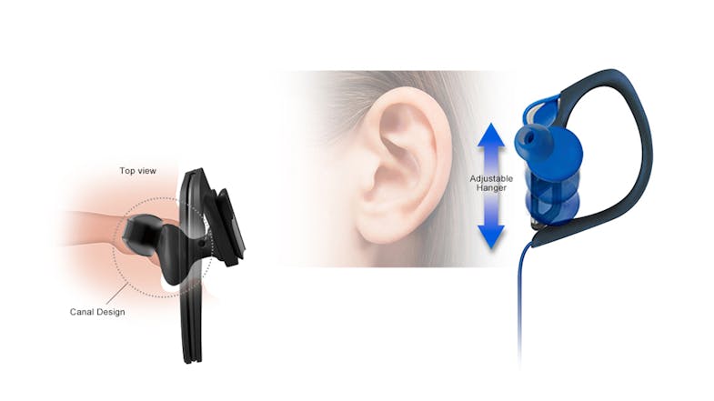 Panasonic RP-HS35ME Sport Clip In-Ear Headphones - Black