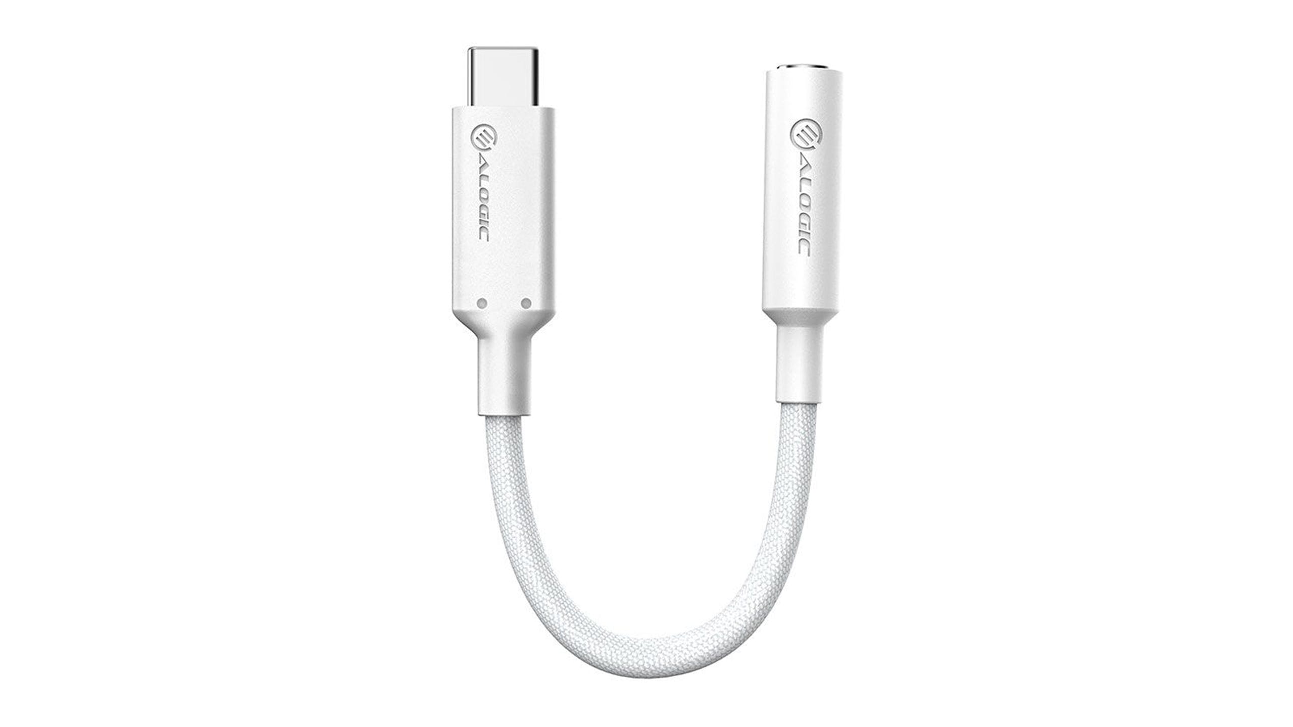 Alogic Elements Pro USB-C to 3.5mm Audio Adapter 10cm - White