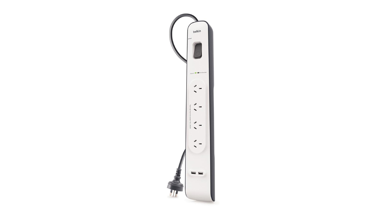 Belkin 4 Outlet Surge Protection Strip with 2 USB Charging Port - 2 metres
