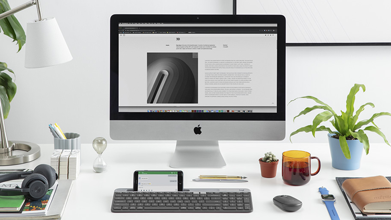 Logitech K580 Slim Multi-Device Wireless Keyboard - Grey