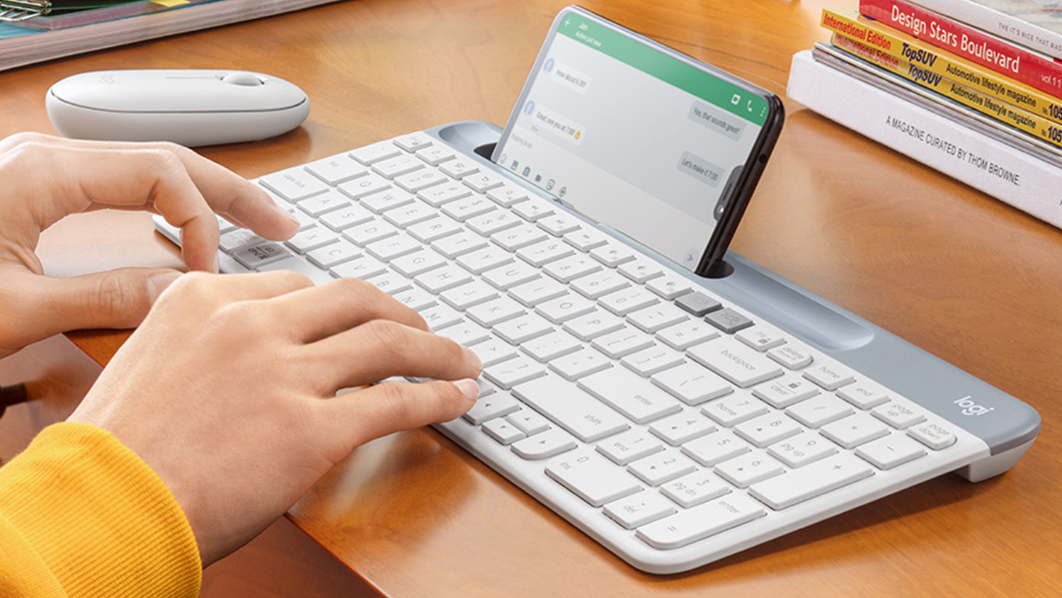 Logitech K580 Slim Multi-Device Wireless Keyboard - White