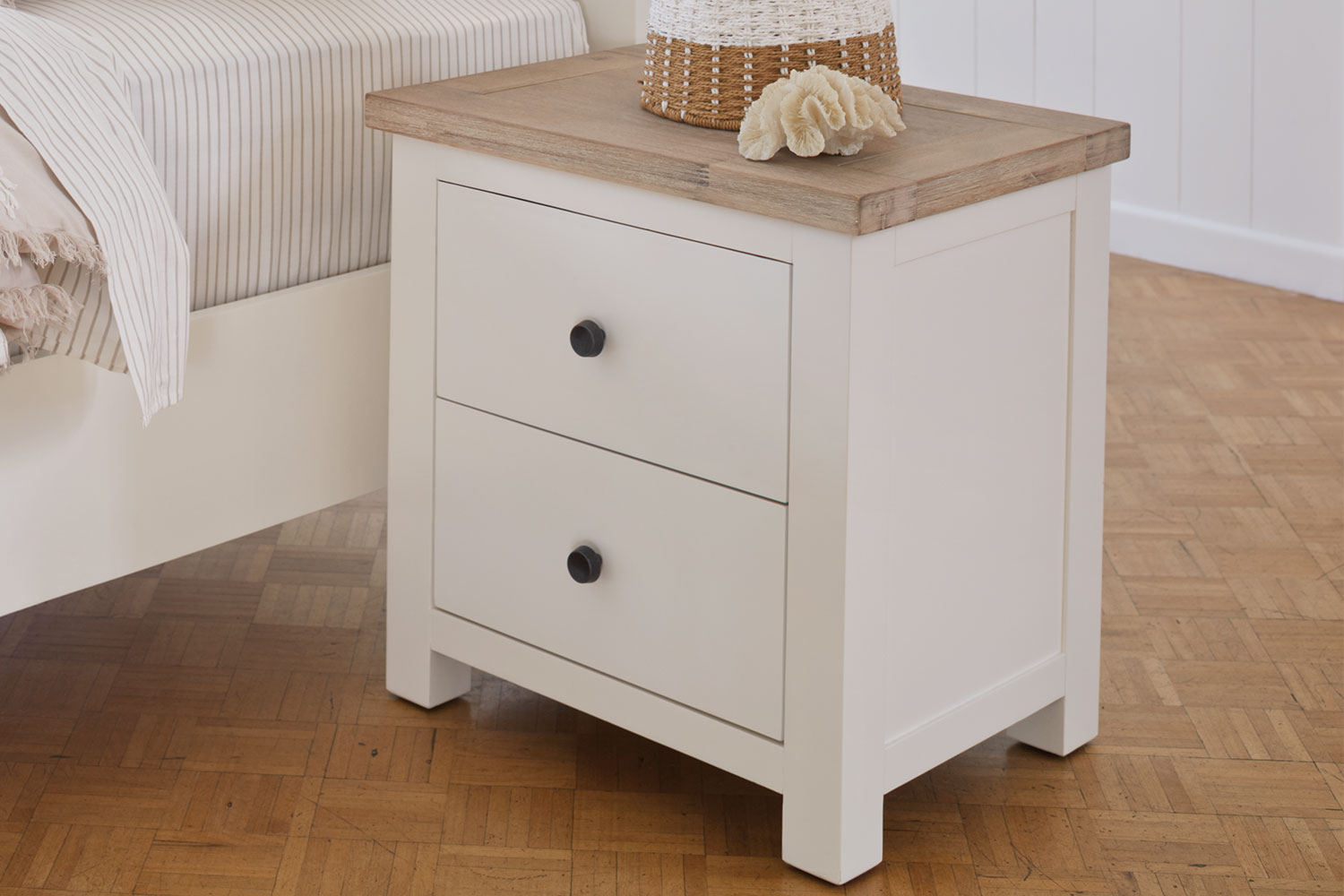 Lincoln 2 Drawer Bedside Table Harvey Norman New Zealand