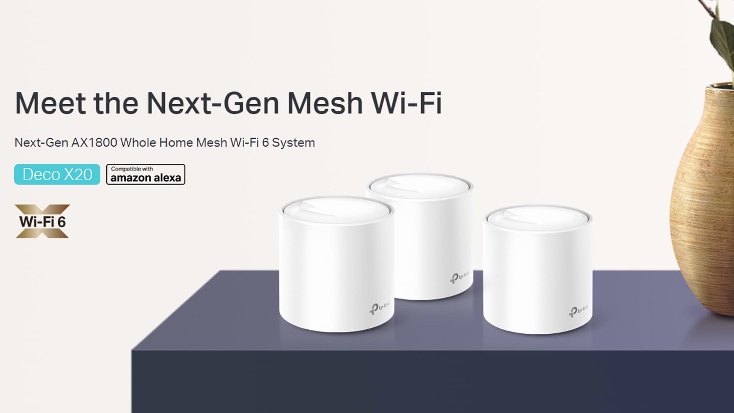 TP-Link AX1800 Deco X20 Whole-Home Mesh WIFI System - 3 Pack