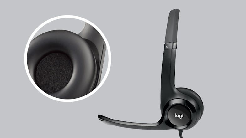 Logitech H390 Wired Headset - Black