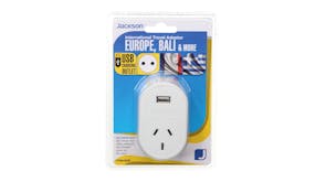 Jackson Outbound Travel Adapter with USB Charging Outlet For Europe