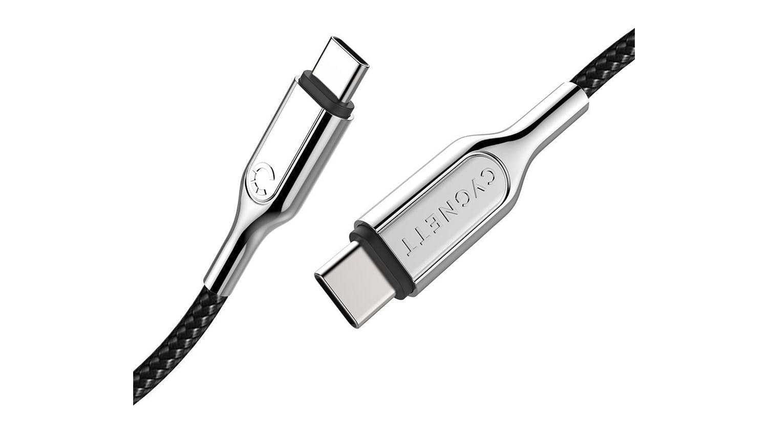 Cygnett Armoured USB-C To USB-C 10cm - Black