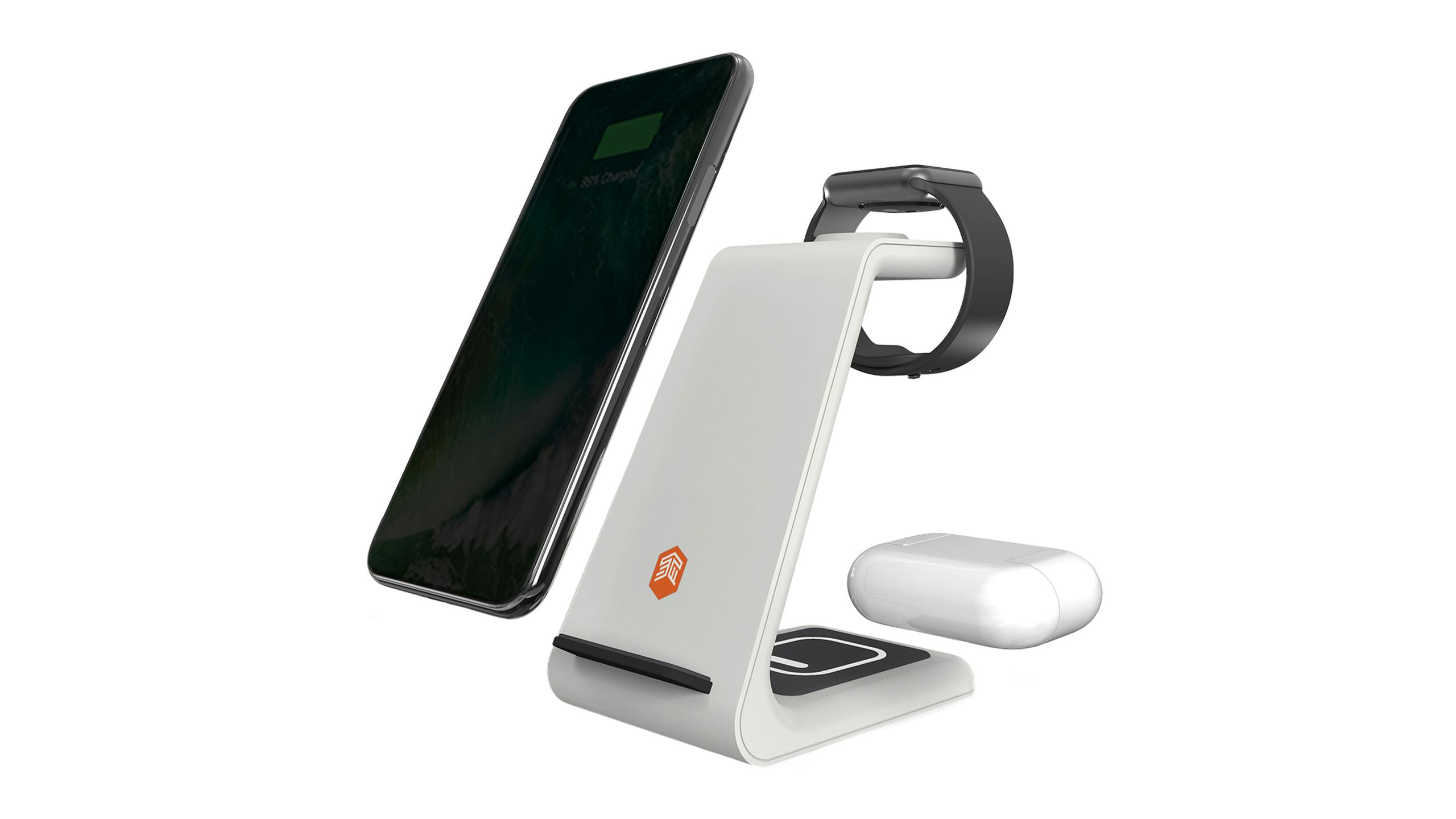 Stm Chargetree Charging Station For Iphone Apple Watch Airpods White Harvey Norman New Zealand