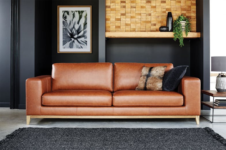 atelier 3.5 seater leather sofa