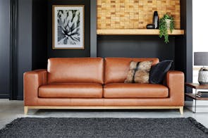 Turin 3.5 Seater Leather Sofa