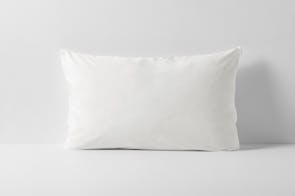 Vintage Organic Cotton White Standard Pillowcase by Aura