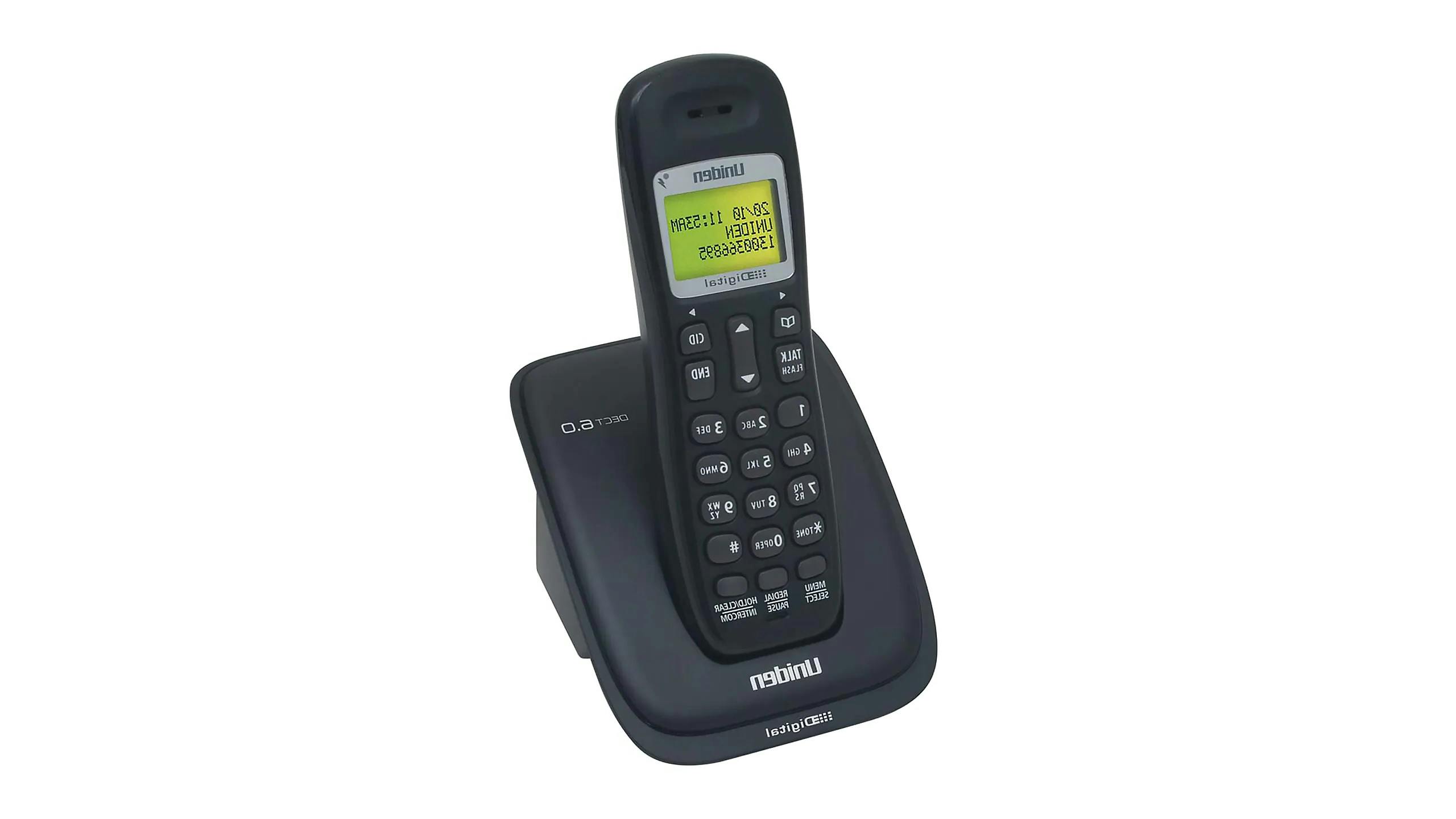 Uniden DECT 1015 Single Handset Cordless Phone - Black