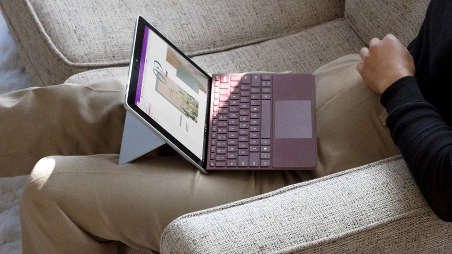 Surface Go Signature Type Cover - Burgundy | Harvey Norman New Zealand