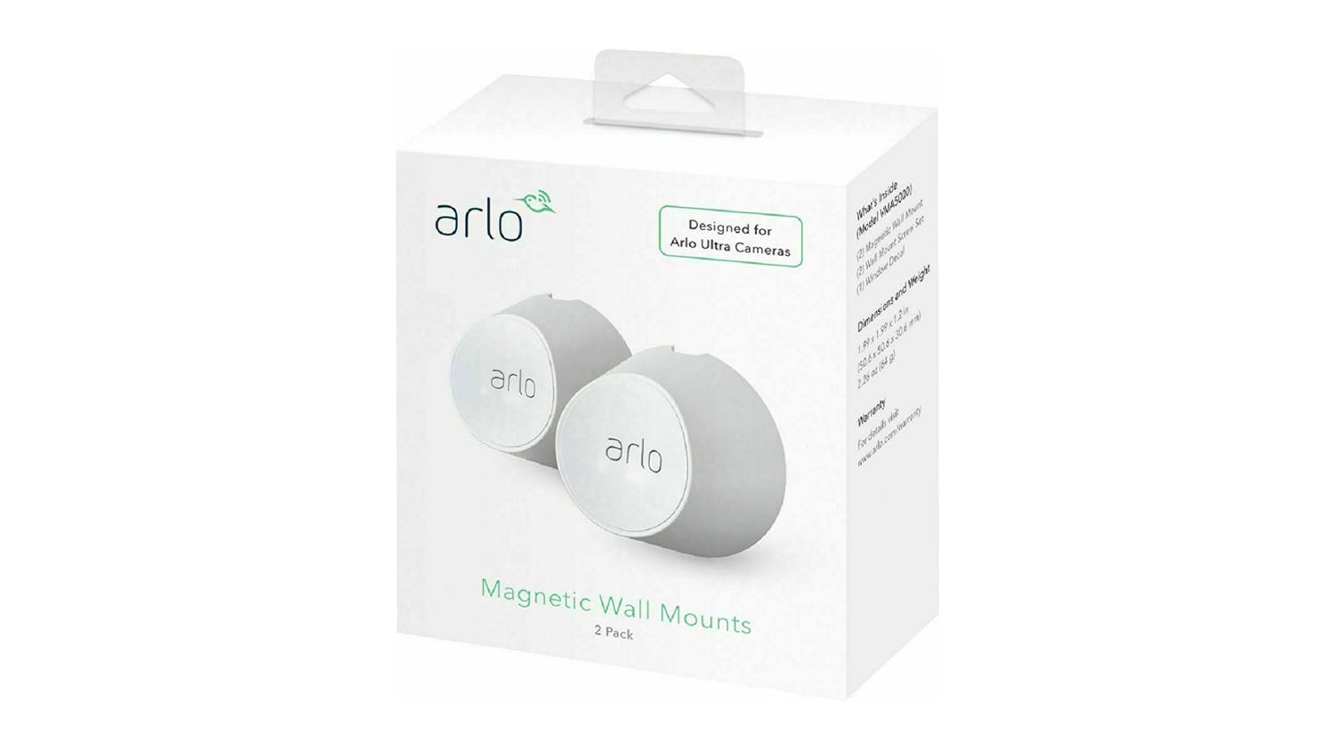Arlo Magnetic Mount for Arlo Ultra, Ultra 2, Pro 3/4/5 Cameras - 2 Pack | Harvey Norman New Zealand