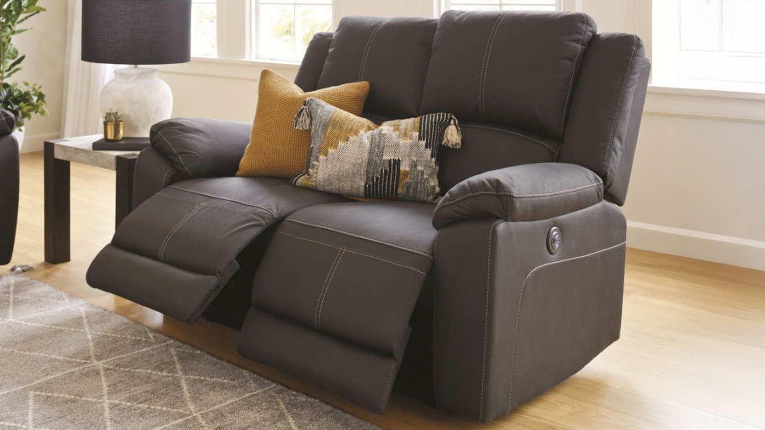 Gaucho 2 Seater Powered Fabric Recliner Sofa