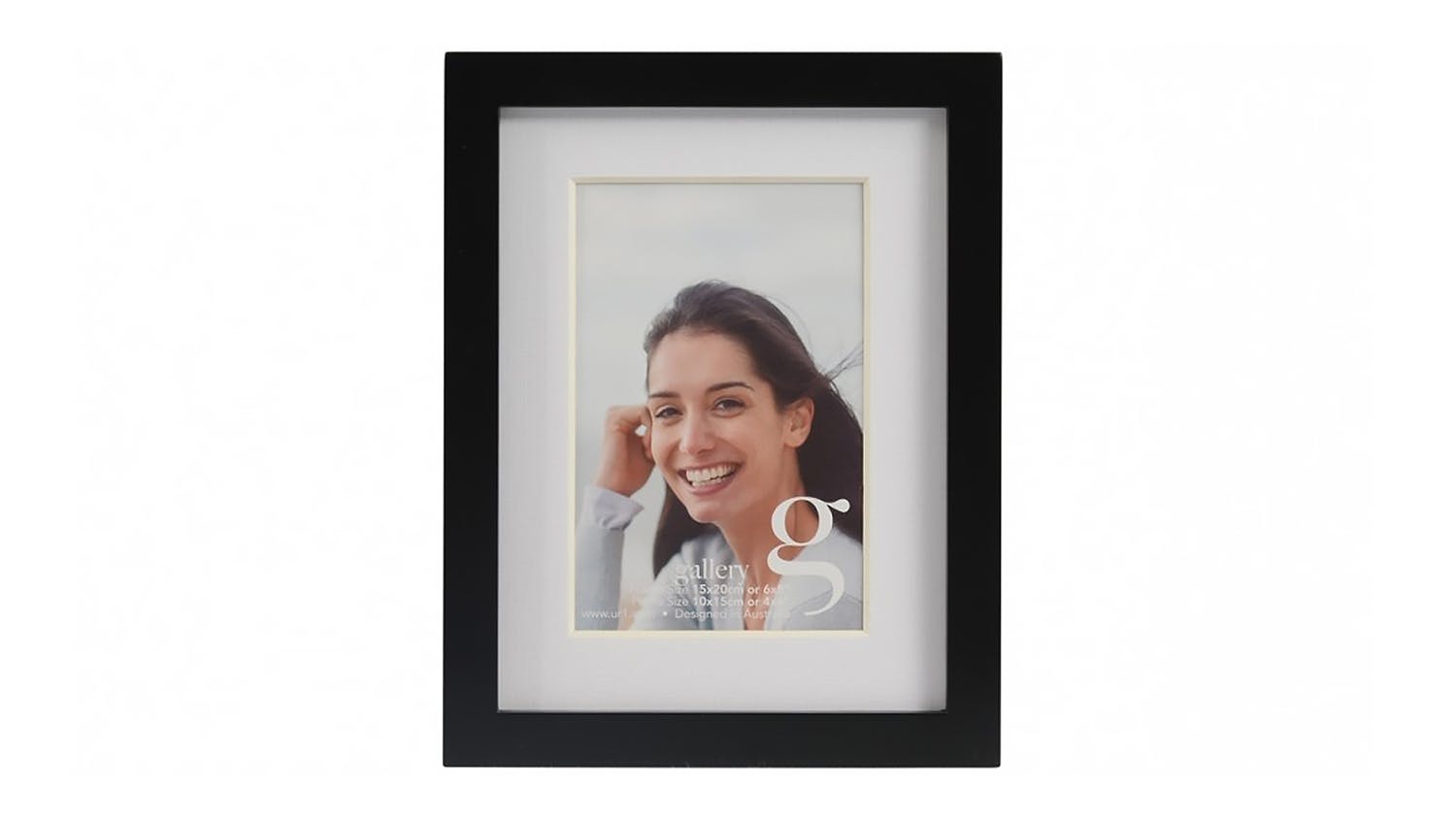 UR1 Gallery 6x8 Photo Frame with 4x6 Opening - Black