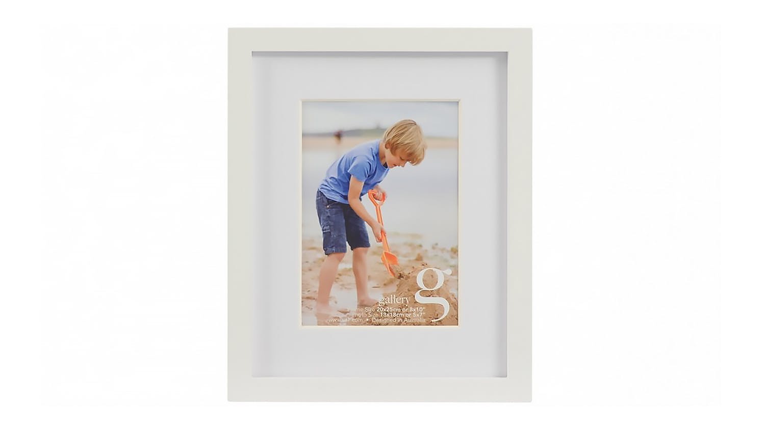 UR1 Gallery 8x10 Photo Frame with 5x7 Opening - White