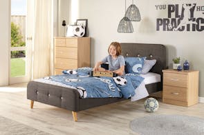 Calypso King Single Bed Frame by Nero Furniture - Char