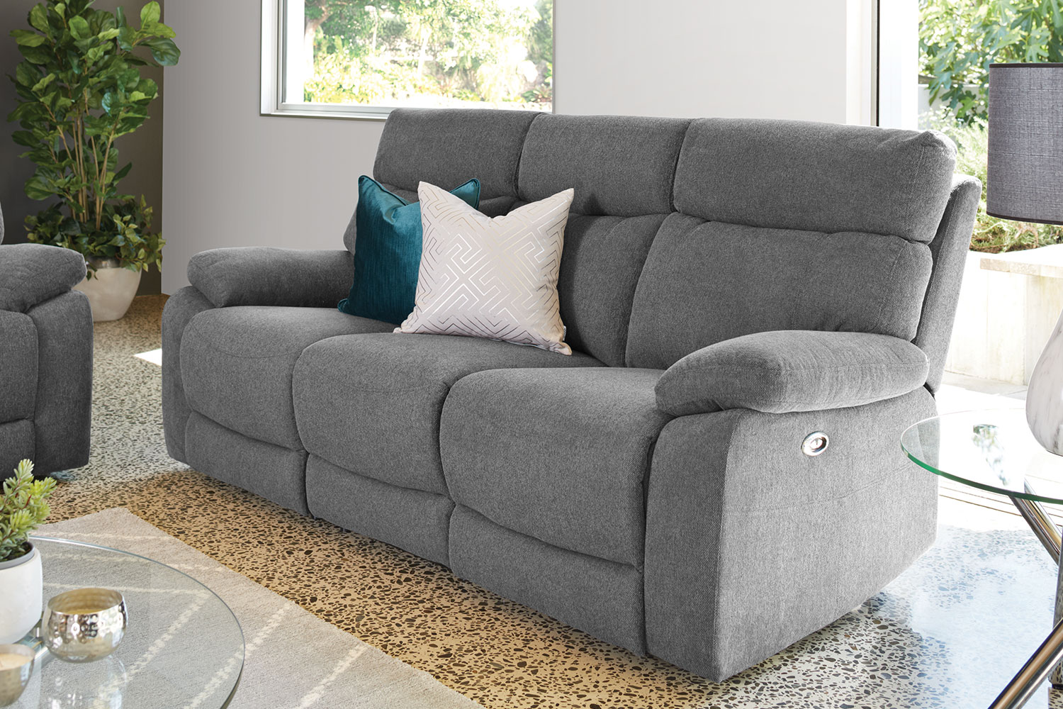 Genesis 3 Seater Fabric Electric Recliner Sofa | Harvey Norman New Zealand