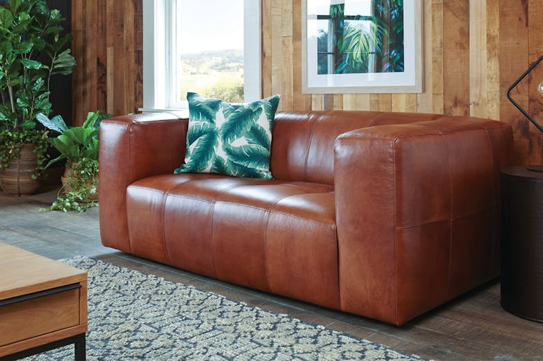 Vercelli 2 Seater Leather Sofa