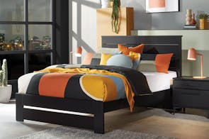 Aza King Bed Frame by Platform 10 - Black